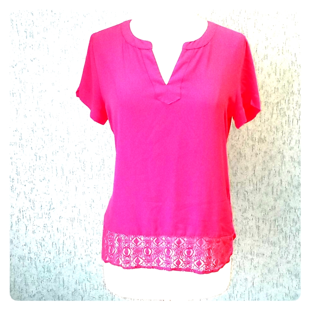 Van Heusen polyester red blouse